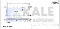 Store code: 363500 for engine water radiator BRAZING (manual) ASTRA G ZAFIRA A x16xe Z16XE 98 10