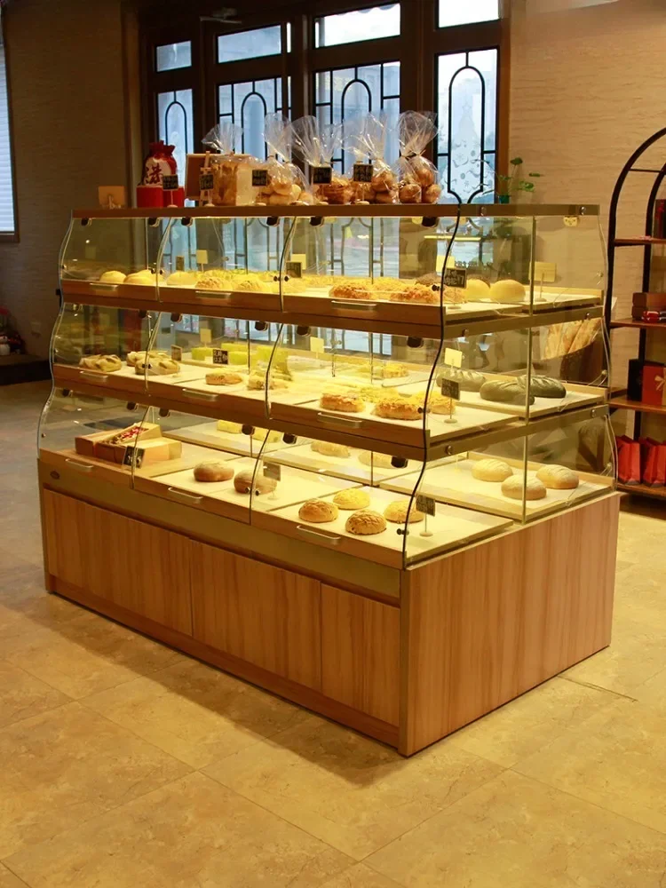 Bread Counter Bread Display Cabinets Toast Rack Nakajima Cabinet Cake Shop Toast Rack Sub-Glass Commercial Drawer Type