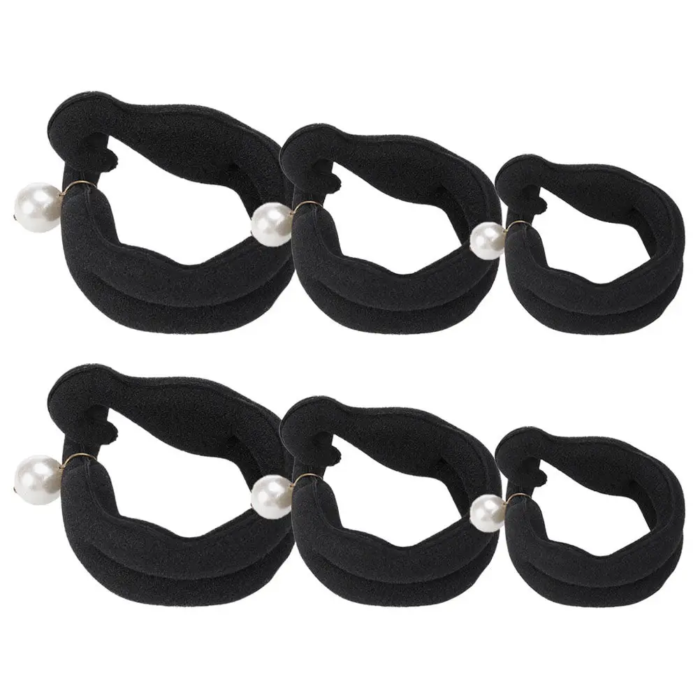 

Набор из 6 резинок-валиков для пучков, для густых и тонких волос, с нескользящим дизайном, элегантные инструменты для укладки причесок-пучков