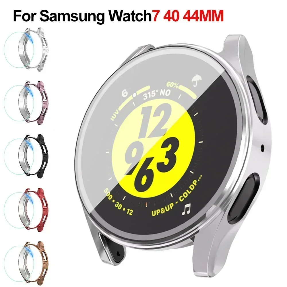 Silikonhülle aus Glas für Samsung Galaxy Watch 7/6 40 mm 44 mm Rundum-Displayschutz Weiche TPU-Schutzhülle Watch7 44 Hüllen – Detail 1