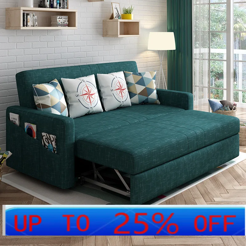 LH small apartment living room multi-functional sofa bed removable and washable, double sofa bed dual-use