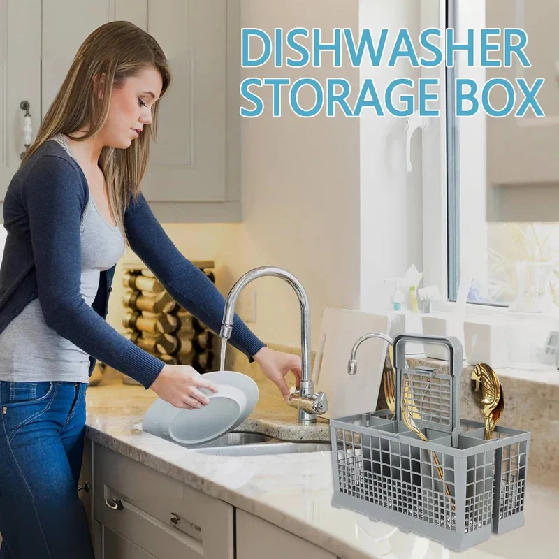 1/2pcs Universal Dishwasher Cutlery Basket Foldable Kitchen Tableware Drying Organization for Dishwasher Replacement Accessories