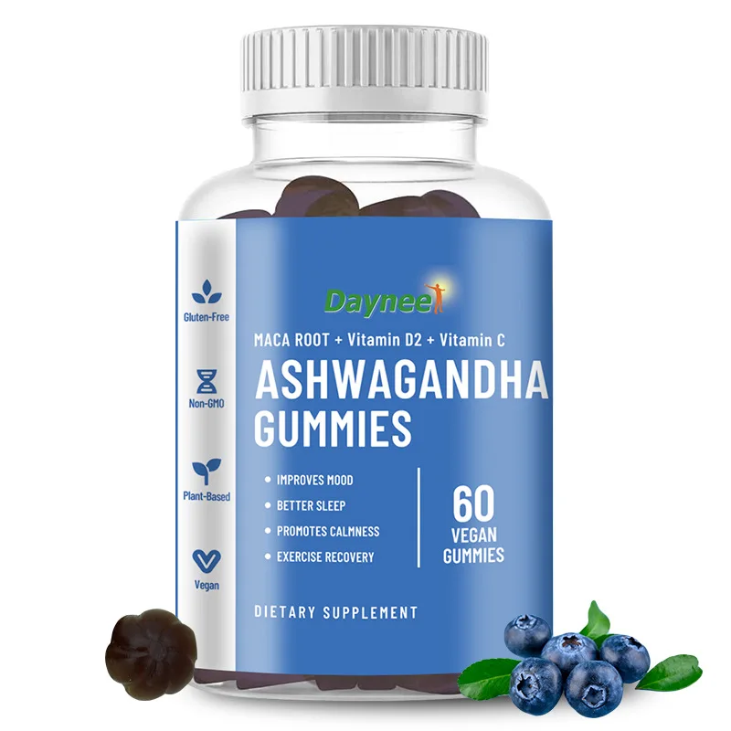 Ashwagandha Gummies Stress Anxiety Relief Well Sleep Fudge Reduce Stress and Improve Sleep Promoting Calmness Exercise Recovery