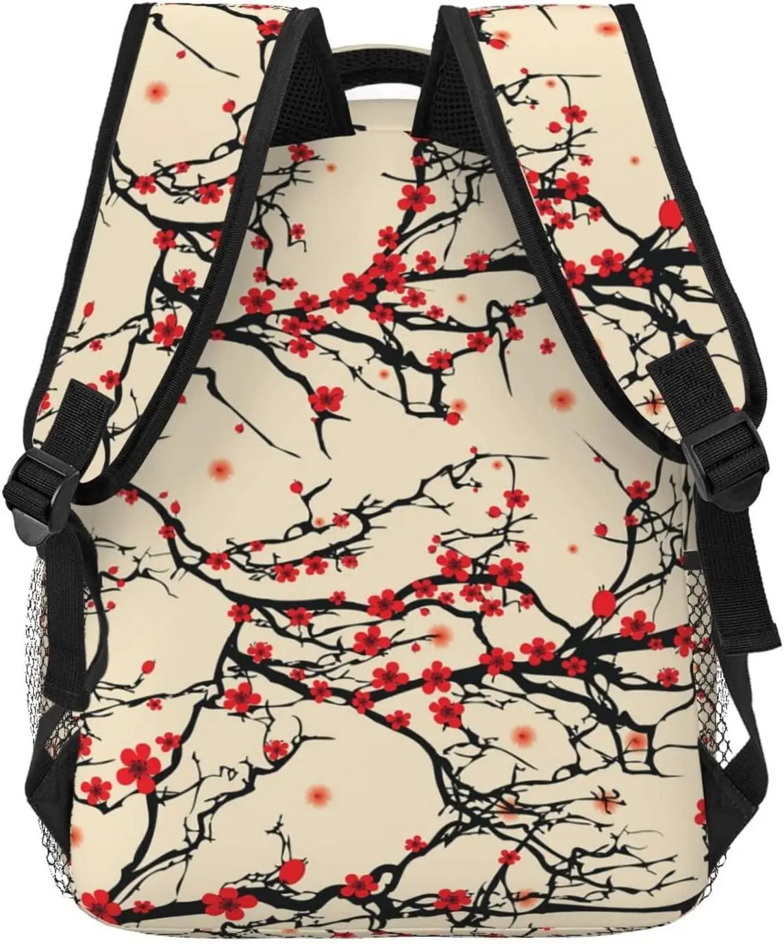 Japanese Cherry Blossom Pattern Stylish Casual Backpack Purse Laptop Backpacks Pockets Computer Daypack For Work Business Travel