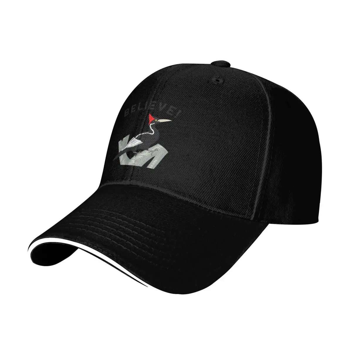 Endangered Ivory-Billed Woodpecker Baseball Cap Quick Dry Performance Cotton Twill Breathable Contrast Two Tone Brim