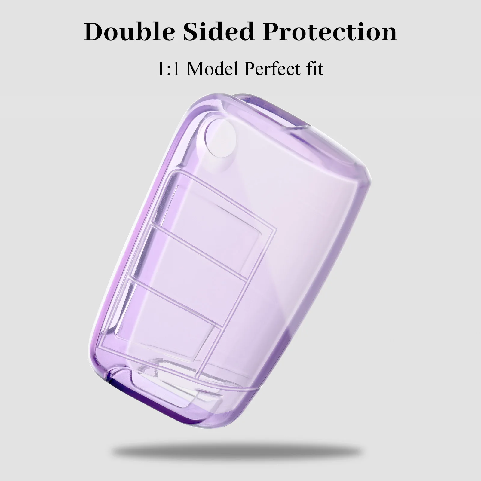 For Volkswagen VW Polo Golf 7 Golf7 MK7 Tiguan Skoda Octavia Kodiaq Karoq for Seat Ateca TPU Transparent Car Key Fob Case Cover