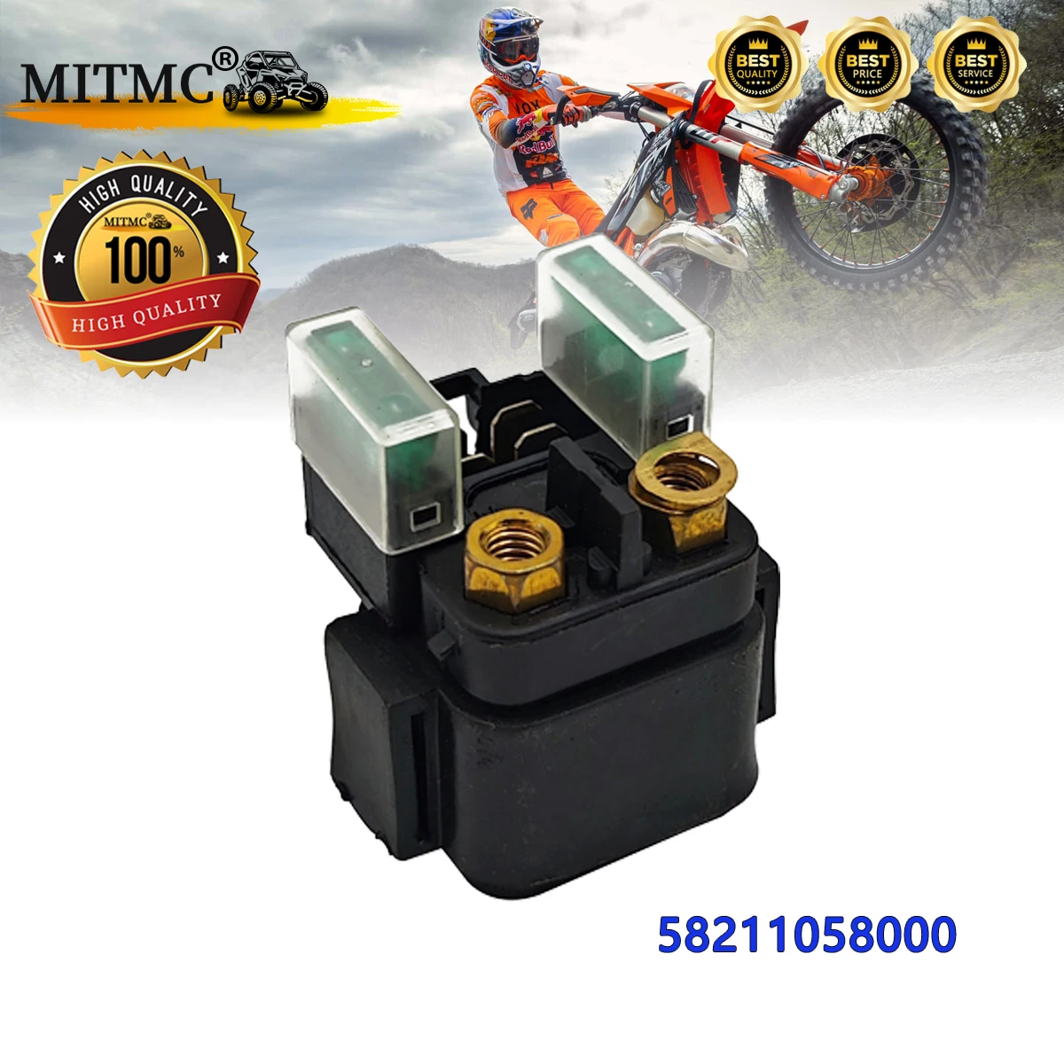 High Quality Starter Relay Solenoid Switch For K*M 250 SX-F 12-17 450 EXC 640 LC4 58211058000