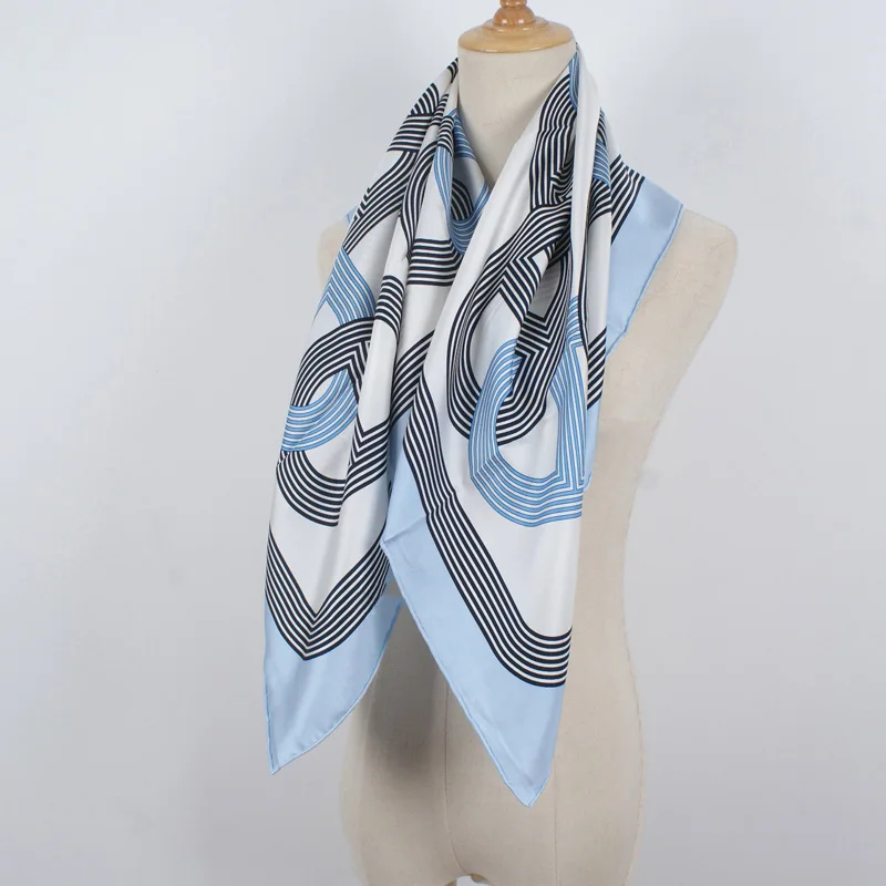 Large Square 100% Real Silk Scarf Foulard 35\