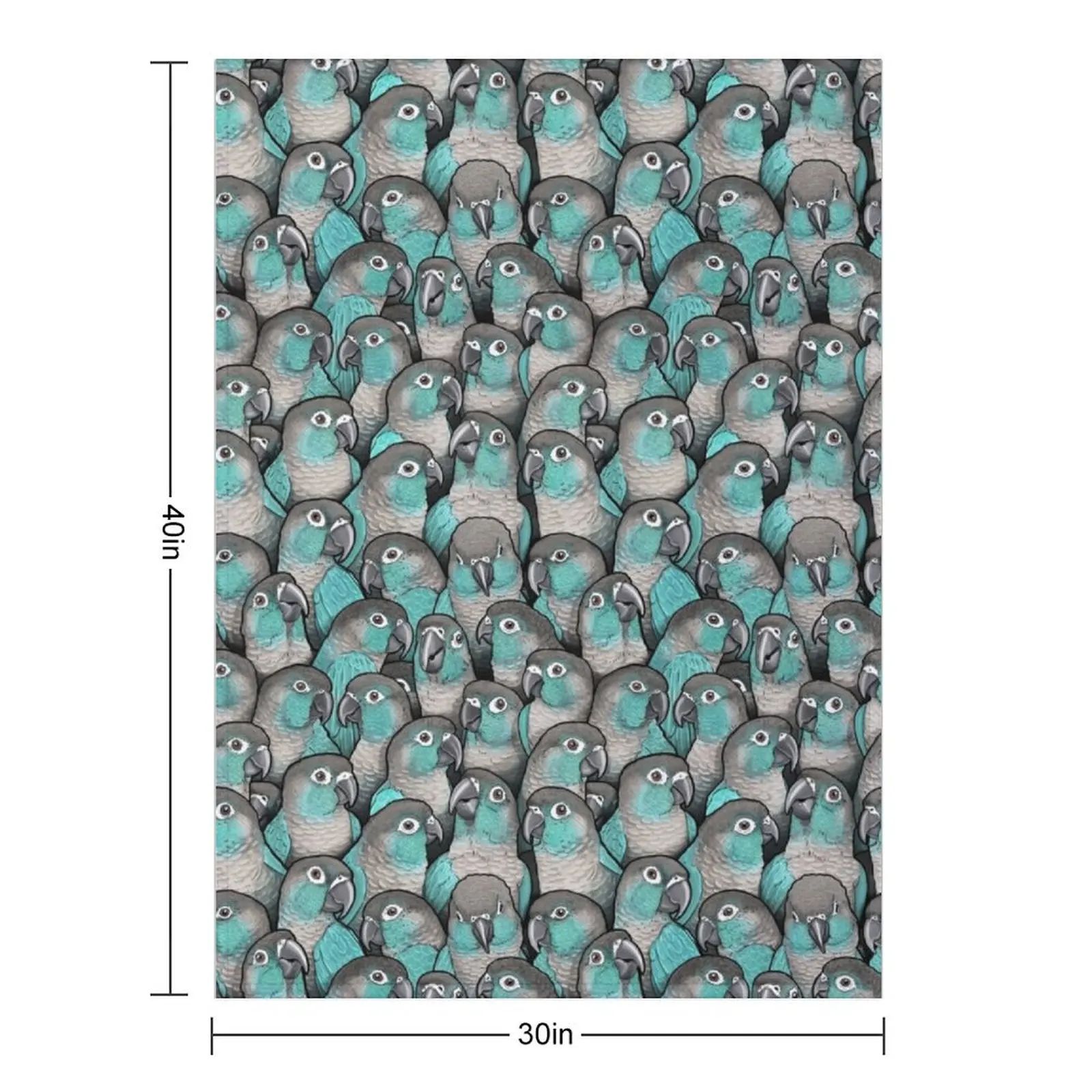 Turquoise Green-Cheeked Conures Throw Blanket Vintage Luxury Throw Multi-Purpose Sofa Quilt Decorative Beds Warm Blankets