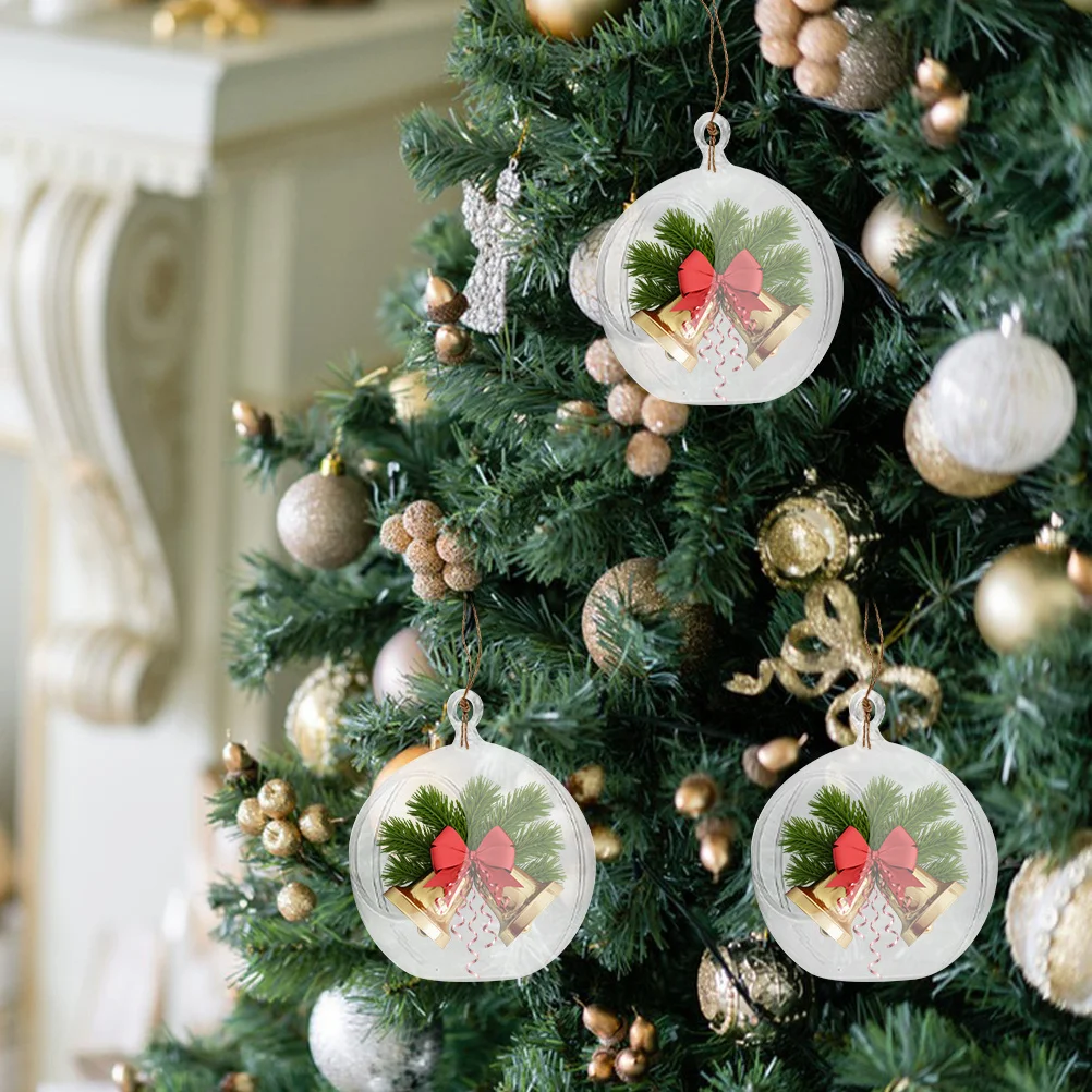 

10pcs Fillable Christmas naments Clear Plastic Balls 8cm Opening for Tree Crafts Globe Party Wedding Gifts Decorations