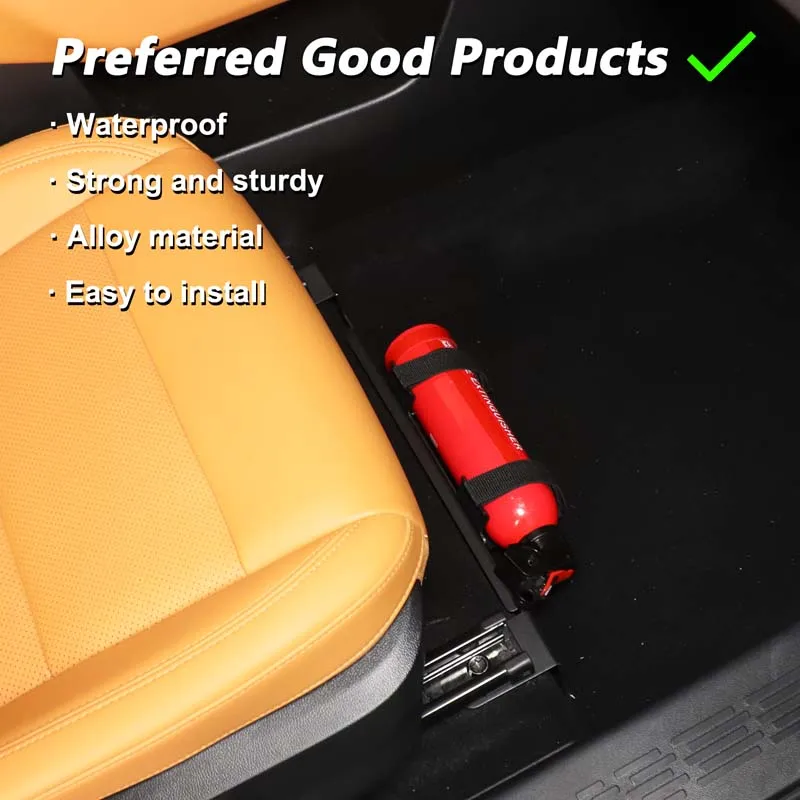 

Углеродистая сталь, черный для Haval Raptors 2023+, кронштейн для огнетушителя пассажирского сиденья автомобиля, аксессуары для модификации салона автомобиля