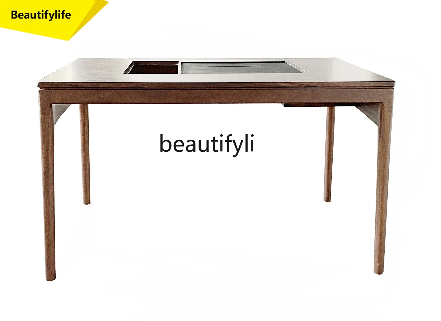 

X188New Chinese Style Ugyen Wood Tea Table Small Household Solid Wood Small Tea Table Living Room Balcony Table-Chair Set