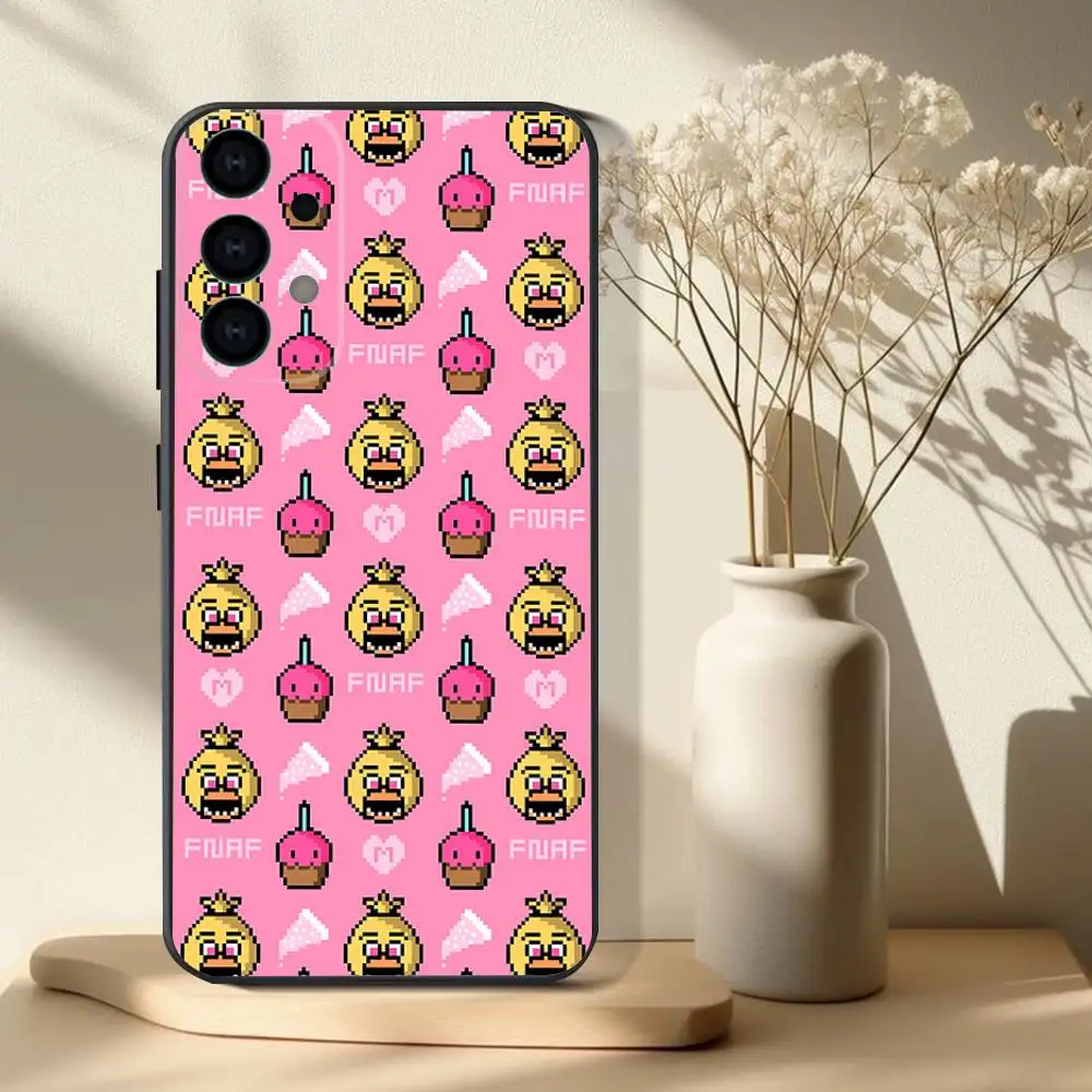Capa de telefone Five-Nights-At-Freddys F-Fnaf para Samsung S 25,24,23,22,30,21,10,9,Ultra,Plus,Lite,FE,4,5G Capa macia preta