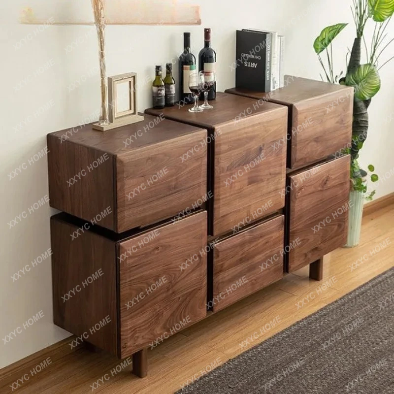 

LXLight роскошный шкаф для хранения из массива дерева, простой прикроватный шкаф для спальни