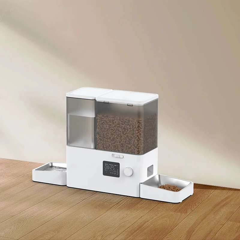 

Factory New Desgin Intelligent 2-in-1 Integrated Pet Water & Grain Feeder WiFi Automatic All-in-One Timed Cat Feeder Dispenser