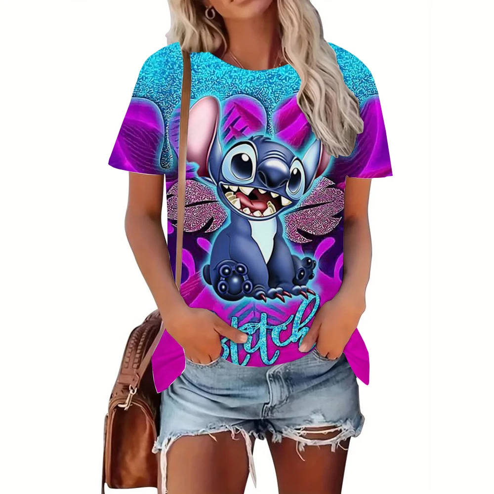 T-shirt manches courtes femme, humoristique et décontracté, avec dessin animé Disney, Minnie, Kawaii At Y2K