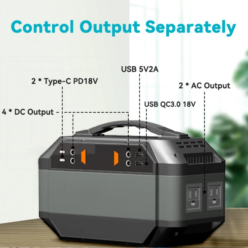 Portable Power Station 81000mAh/3.7V Battery AC 230V 330W for Outdoor Camping Power Supply Solar Generator 299Wh