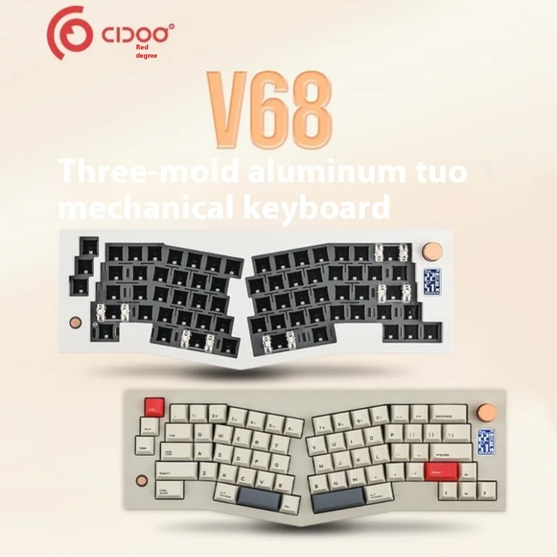 

Cidoo V68 Mechanical Keyboard Alice Via Keyboard Gasket Pc Customization Three-mode Wireless Keyboards Office Computer Gift