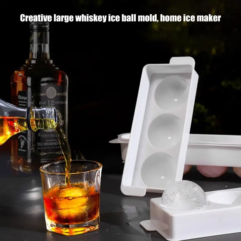 Creative Large Whiskey Ice Ball Mold, Food Grade, Household Polygonal Ice Tray Mold, Ice Making Mold