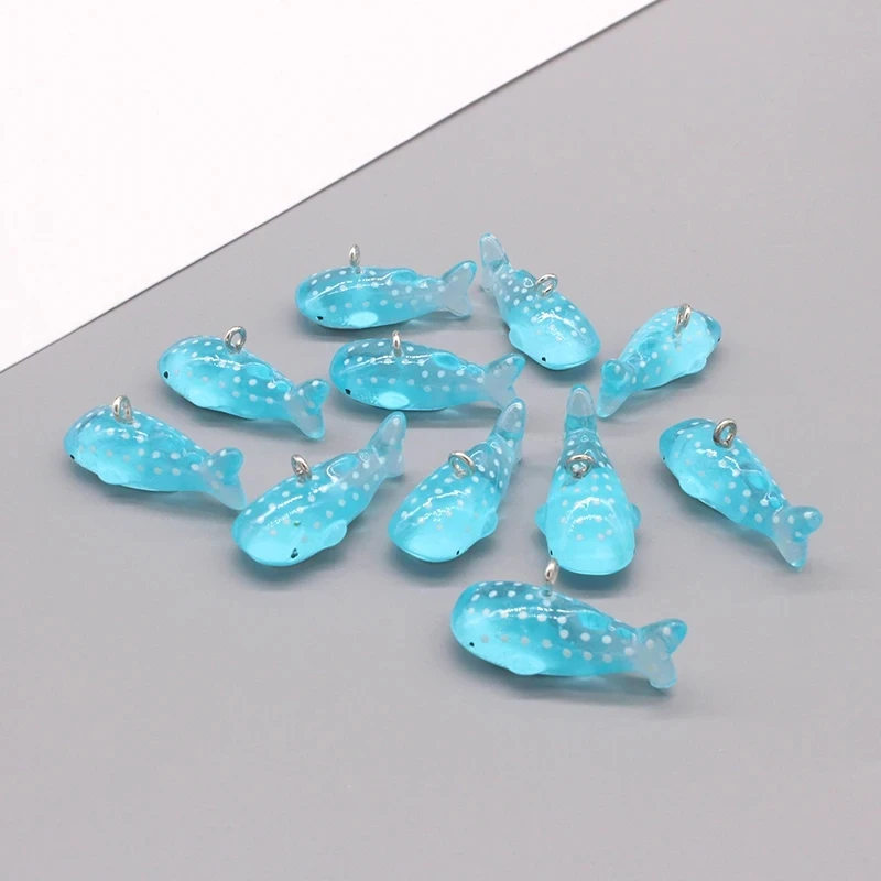 50pcs Kawaii Mini Small Shark Resin Charms Bulk Wholesale Ocean Animal Pendants Diy For Earring Bracelet Necklace Jewelry Make