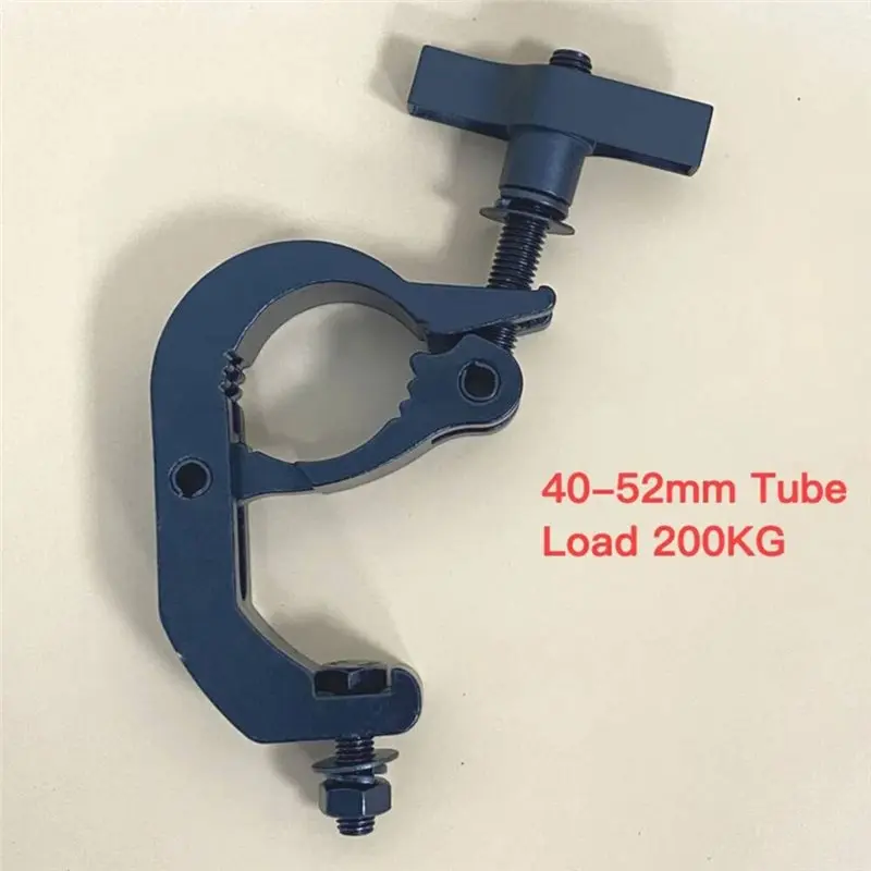 BAAJ-Heavy Duty Stage Clamp 40-52Mm Truss Tube Aluminum Alloy Clamp With G Hooks, 200KG Load For Stage Lighting DJ Equipment