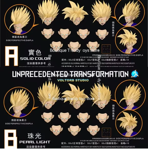 

В наличии: Фигурка LEFMA&RECUSTOM Voltorb Studio Dragon Ball Super Saiyan 2 Сон Гохан, поврежденная в бою, с аксессуарами для головы, игрушка