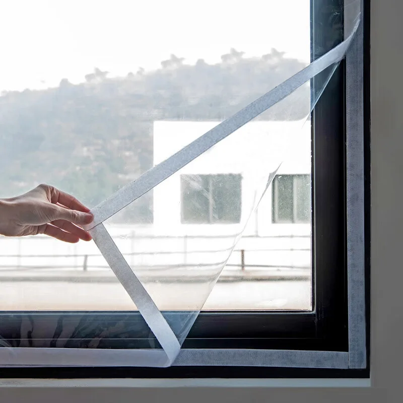 TYMF Winter Window film,Windproof Heat-insulating film,Transparent Plastic film White edge,Easy To Install and Disassemble type