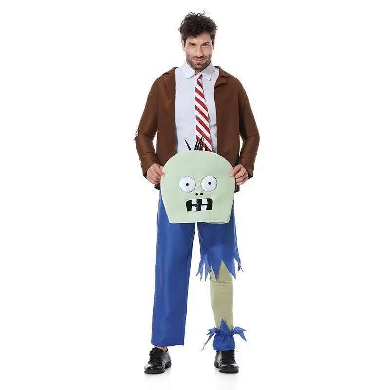2025Disfraz para padres e hijos, plantas de Halloween para adultos y niñas vs. Disfraz de muñeca humanoide zombi, disfraz de juego de rol, disfraz de escenario actuación