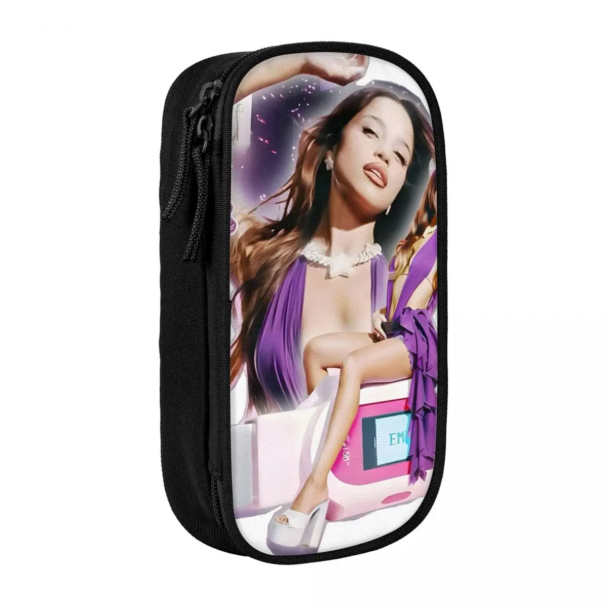 

Emilia Mernes Mp3 Pencil Case University Pencil Pouch Student Square Kawaii Back To School Pencil Cases Graphic Supplies