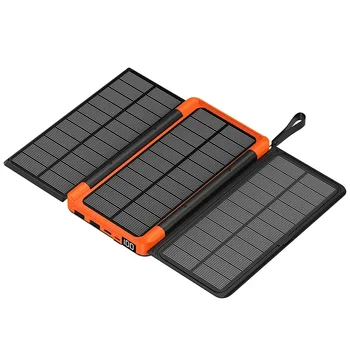 20000mAh Qi Wireless Solar Power Bank Outdoor External Battery Portable Powerbank for…