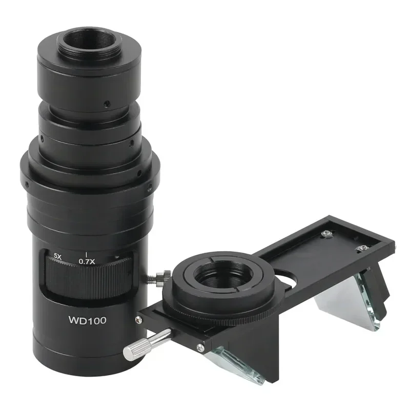 Industrial HDMI VGA USB Microscope Video Camera FHD 0.7X-5X Adjustable Continuous Zoom Monocular 200X 2D 3D C Mount Lens