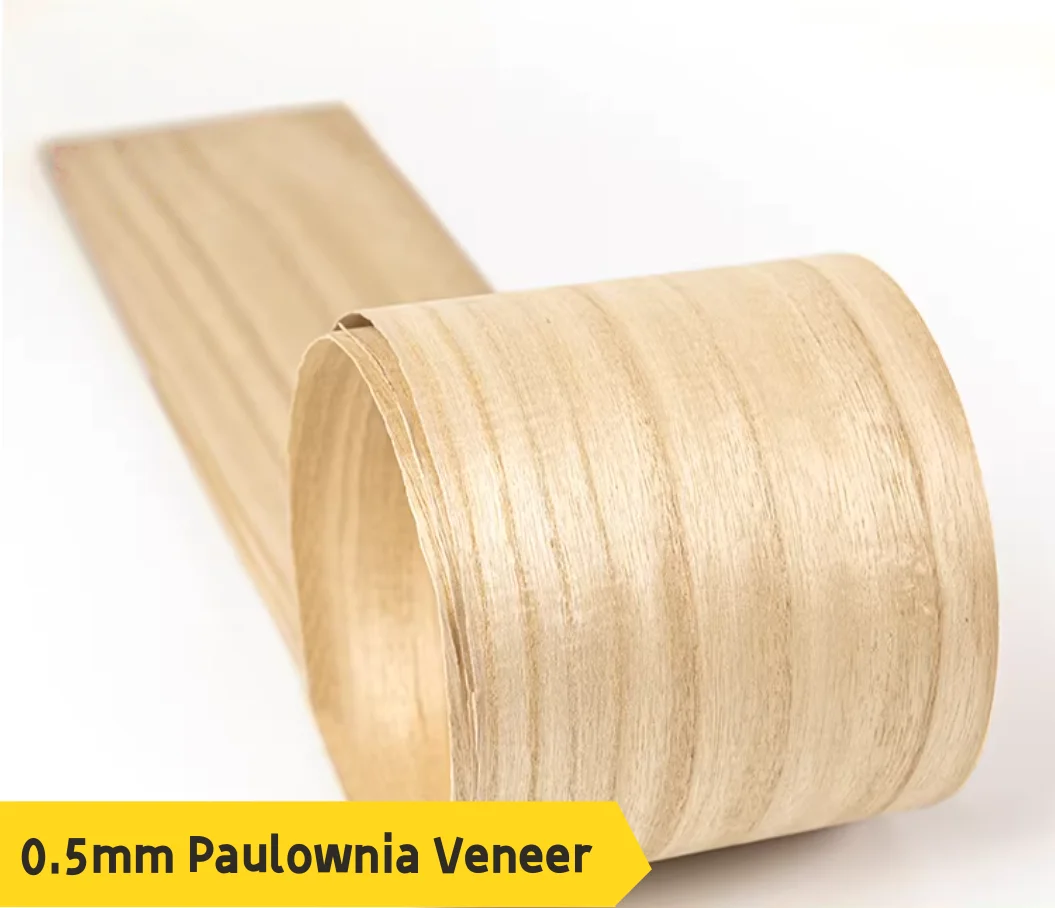 1pcs  0.5mm  Natural Paulownia  Wood Veneer Sheets