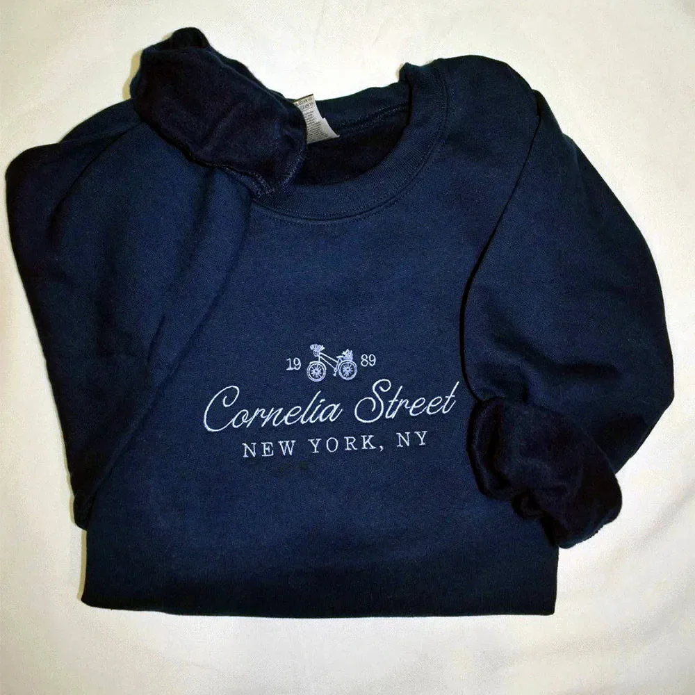 Cornelia เสื้อสเวตเตอร์ผู้หญิงสไตล์วินเทจปักลายแนวสตรีทเสื้อสวมหัวผ้าคอตตอนเนื้อหนาใส่ให้ความอบอุ่นจัมเปอร์แฟชั่นฤดูใบไม้ร่วง