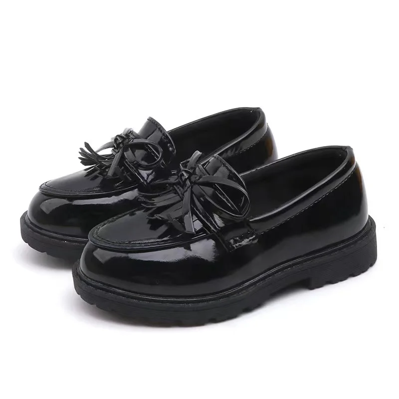 Child Loafers2025 winter new classic girl flat sole singleshoe girls slip soft sole versatile leather shoes girls princess shoes