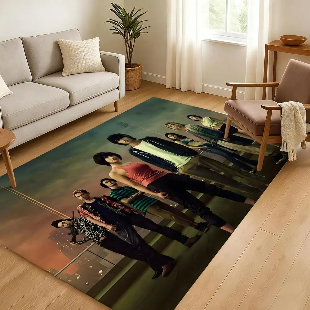 Alice in Borderland Floor Mat Soft Thickened Absorbent Non-Slip Bedroom Living Room Door Mat Home Decor Flannel Rugs