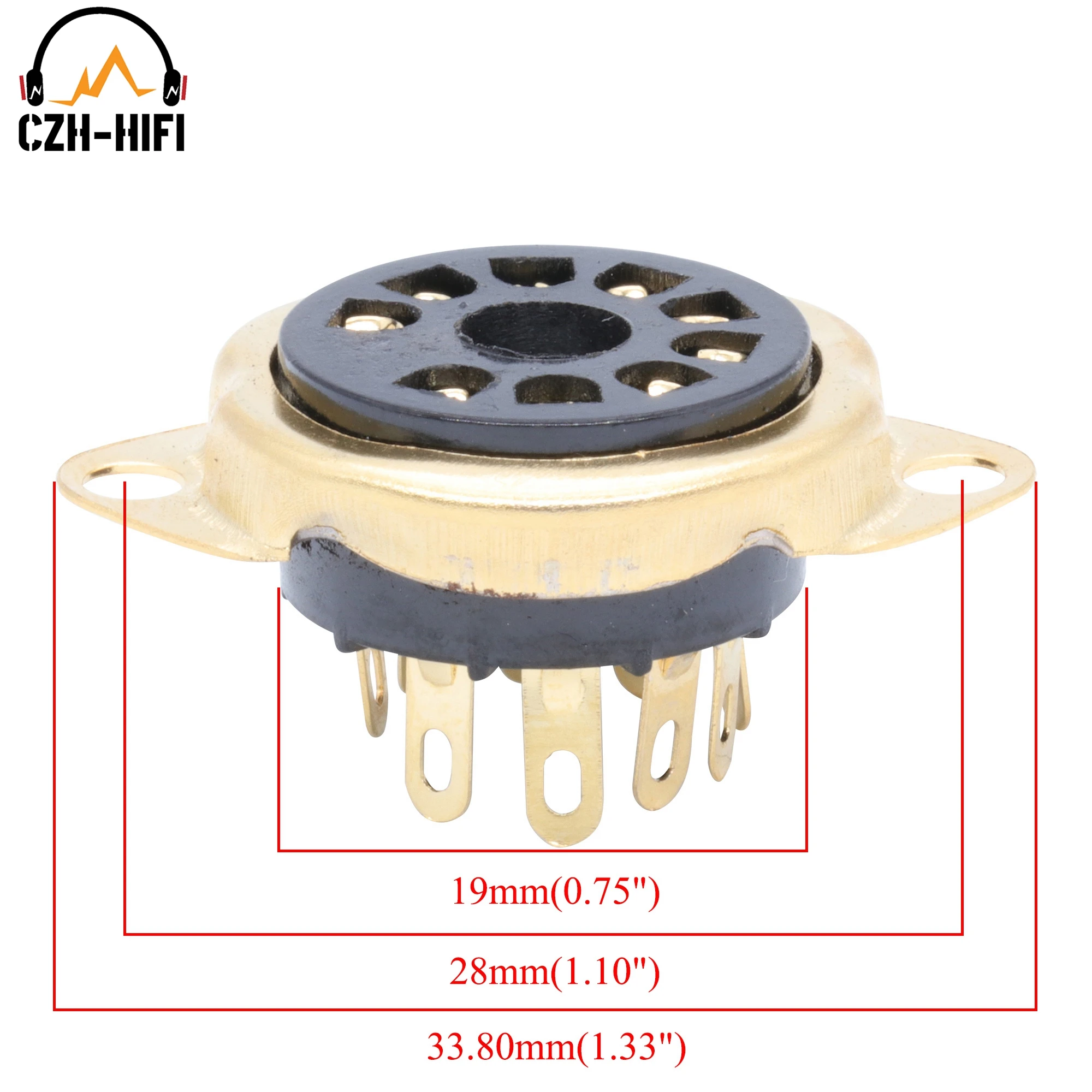 Base de válvula de enchufe de tubo de vacío de baquelita de 9 pines para amplificador E80CC,6DJ8,EL84, 6922,6BM8,12AX7,12AU7,12BH7,12BY7,ECC83,7188 DIY
