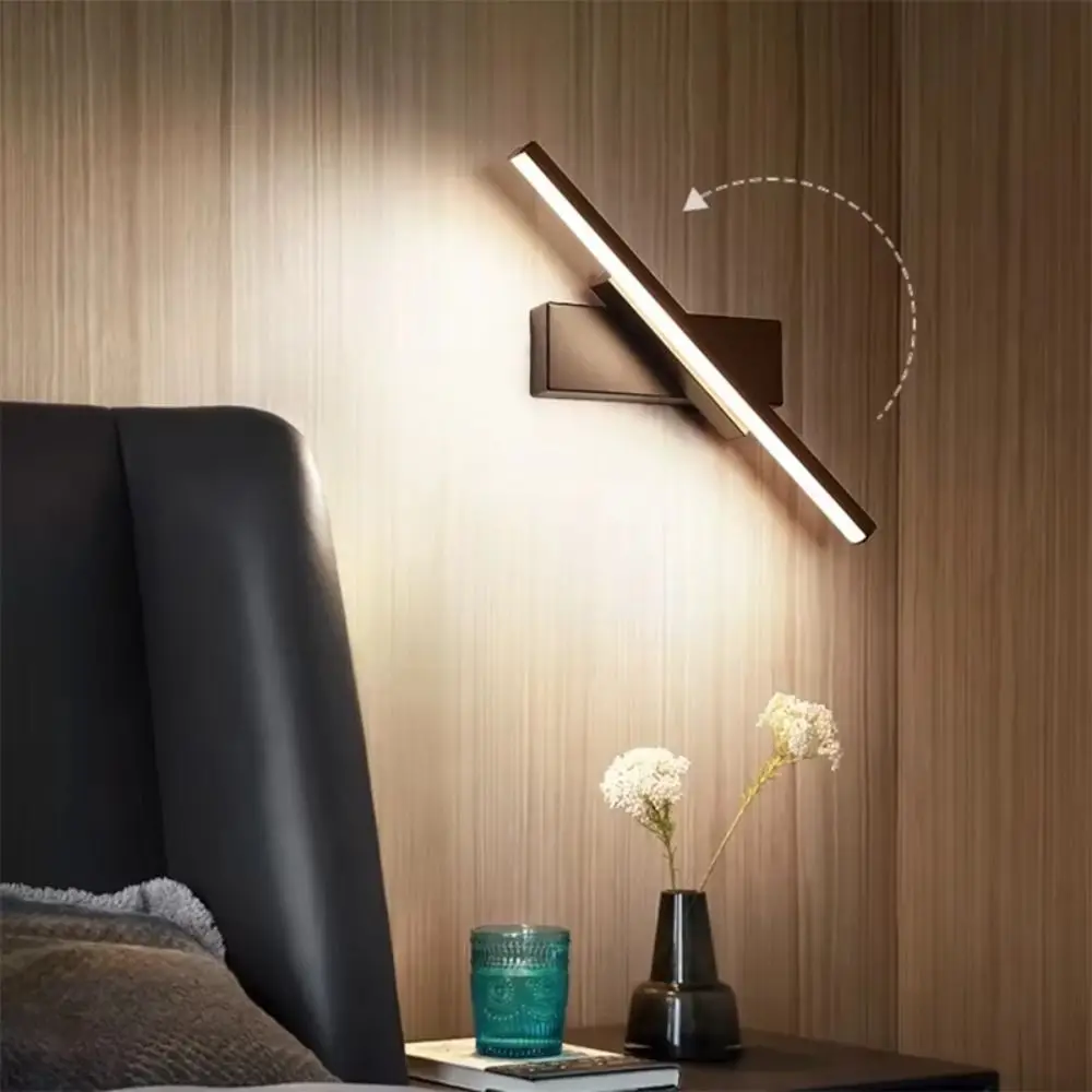 Adjustable LED Wall Light Tricolor Light Decoration Wall Sconces Lighting Energy Saving Rotating Nordic Led Wall Lamp