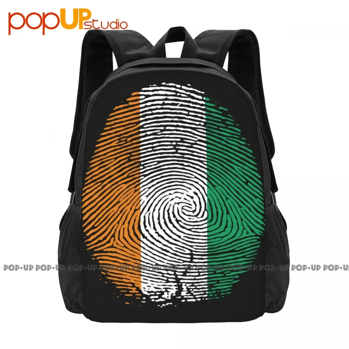 

Флаг побережья цвета слоновой кости. Отпечаток пальца. Это в моем рюкзаке Dna IVorians. Модная школьная спортивная сумка большой вместимости.