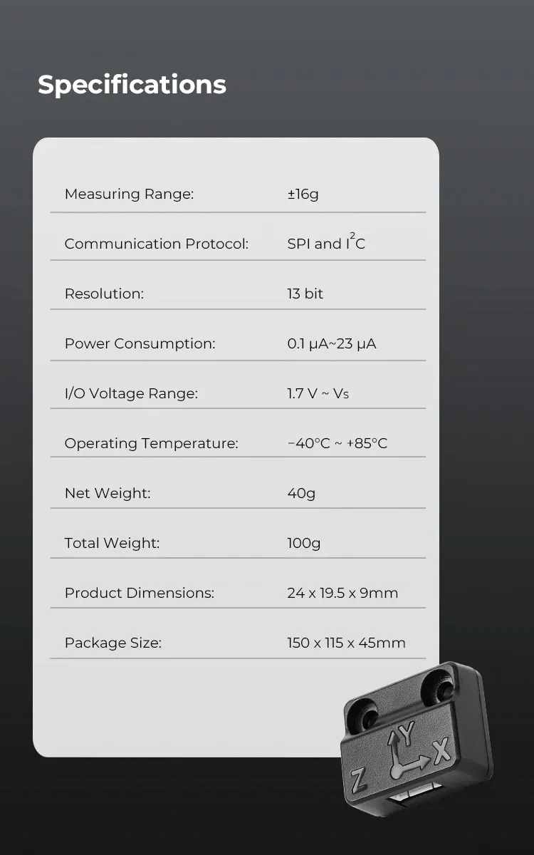Creality Ender-3 V3 KE Vibrationskompensationssensor für Ender-3 V3 KE Precise Sensing Control 3D-Druckerzubehör ﻿ – Detail 2
