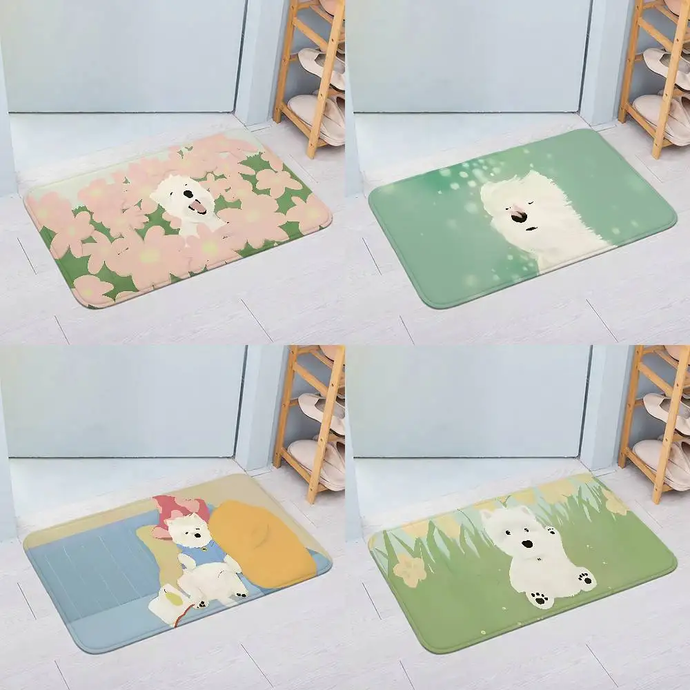 

Cute Dog Entry Door Floor Mat Festive Decorations Carpet Bathroom Anti-slip Mat Entrance Doormat