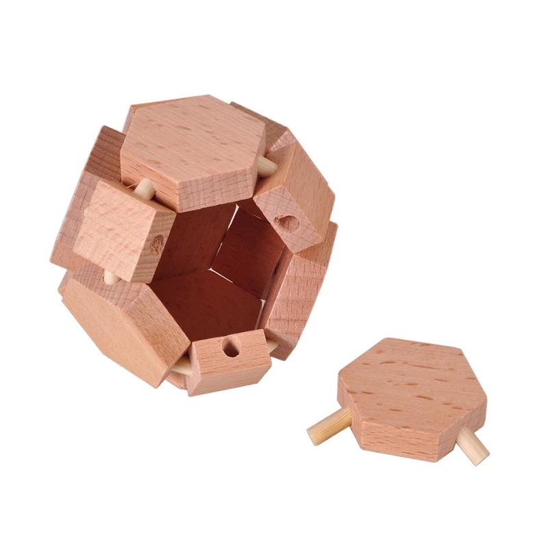 New 3D Wooden Luban Lock Puzzle Game Adult Kids Toys Kong Ming Lock Puzzles Unlock Decryption Brain Teaser Toy