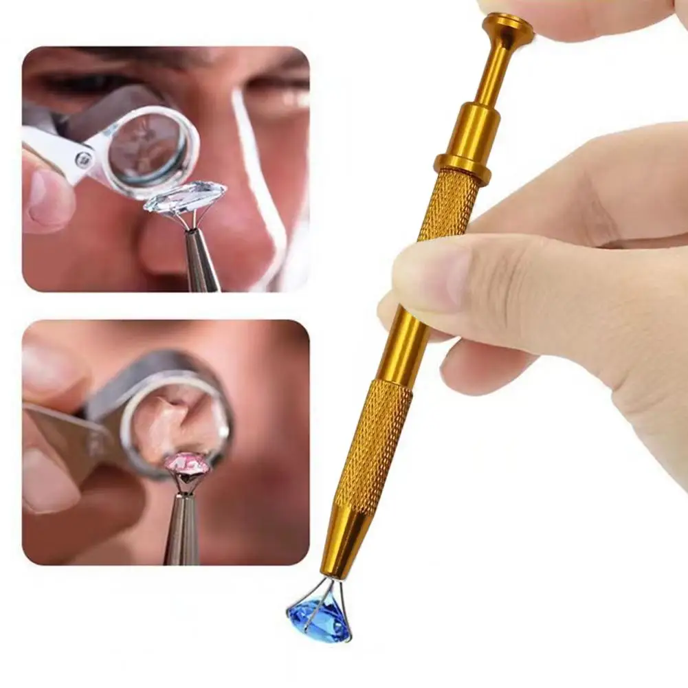 

Jewelry Pearl Diamond Ball Grabber Tool 4-Claw Chip Pickup Tweezer Phone IC Chips Screws Nut Retractable Grabber Repair