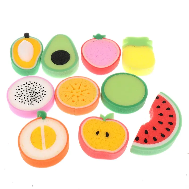 1pcs Sponge for body Fruit Shaped Body Cleaning Sponge Cartoon Bath Sponge Bath The Bathroom Supplies Fruit Shape Stock Sponge