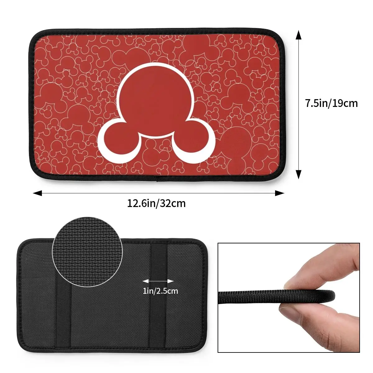 Mickey Mouse Car Armrest Cover Universal Waterproof Auto Arm Rest Covering