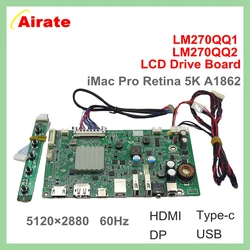 Controlador LCD com DP Tipo-C Driver Board, Kit Monitor DIY, Mainboard Teste de Tela, A1419, A1419, A2115, 5K, LM270QQ1, LM270QQ2, 27 em