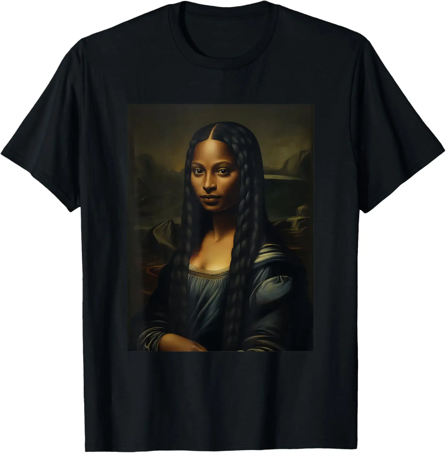 Van Gogh Mona Lisa Funny Famous Art Painting Parody Gift T-Shirt