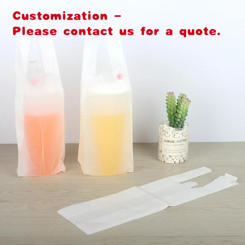 

Custom.LOKYO утолщенный портативный напиток, индивидуальная упаковка для кофе, напитки, пластиковый пакет на вынос, чай с молоком