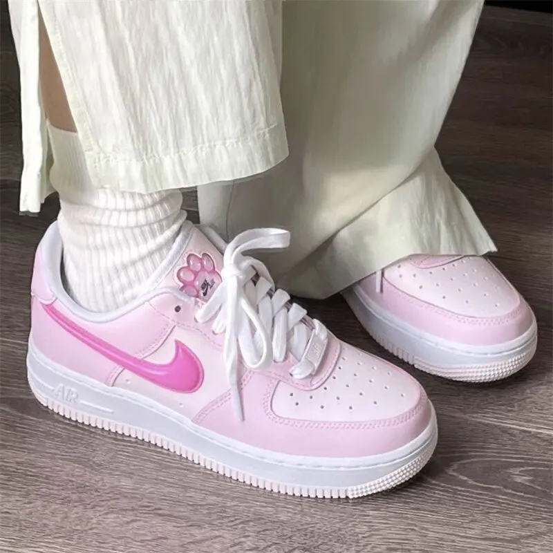 Nike Air Force 1 Women's sneakers Pink Cat Claws AF1 Comfortable casual fashion retro board shoes HM3696-661