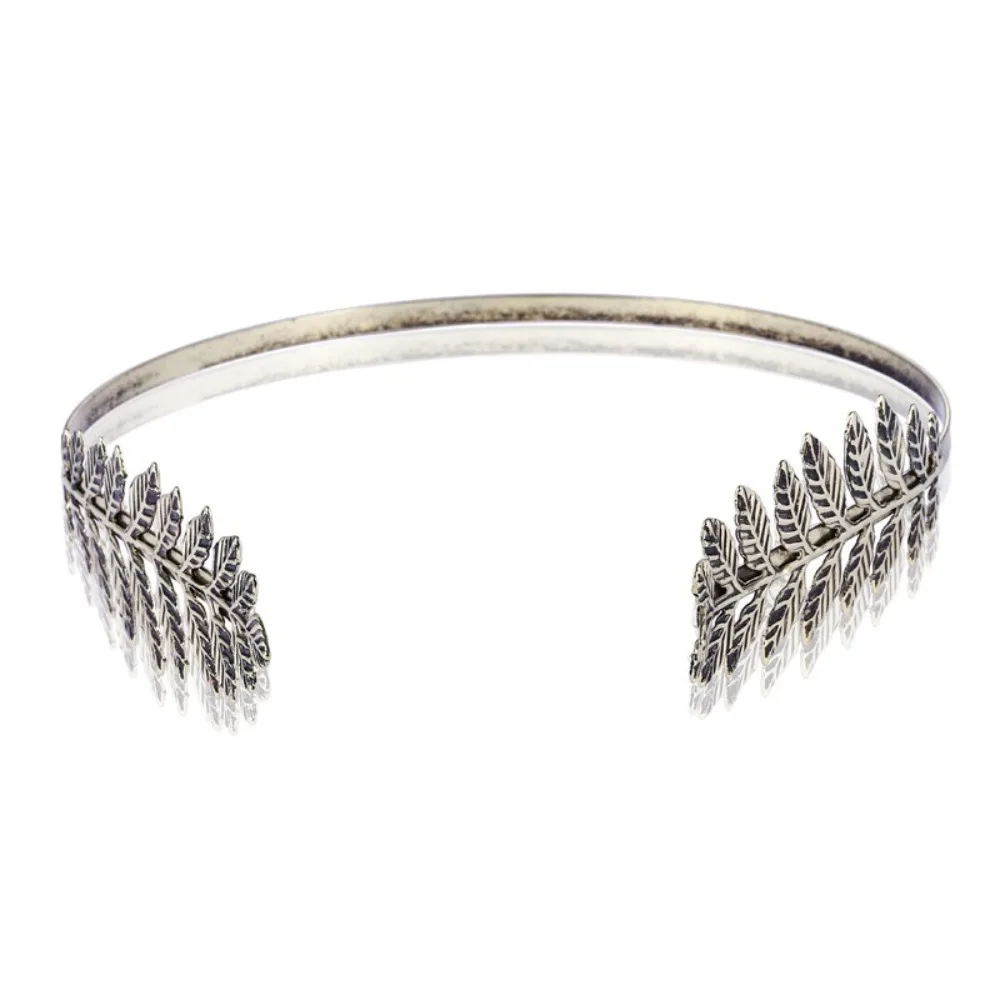 Bohemia folhas de azeitona volta-desgastado folha metal bandana vintage acessórios para o cabelo noiva coroa casamento headpieces para mulher