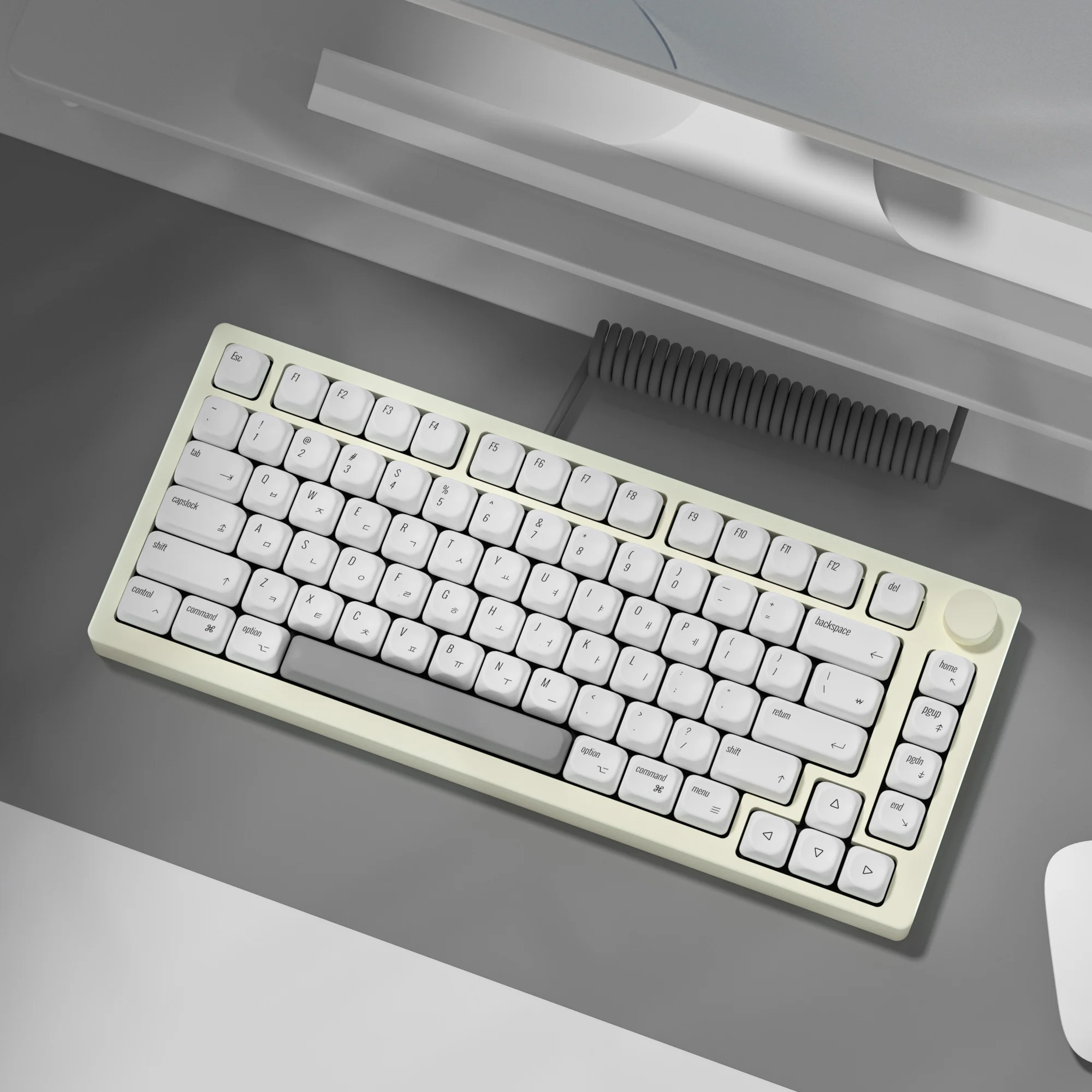 

KBDiy Ретро стиль MAC корейский колпачок ISO KOA профиль белые колпачки для клавиш из ПБТ для nd63 pro mad 68he игровые механические колпачки для клавиш